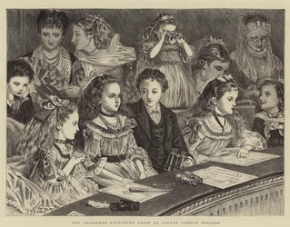 Die Kinder-Pantomimen-Party im Covent Garden Theatre